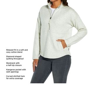 Eddie Bauer Quilted Half-Zip Pullover Size Small